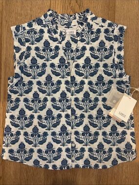 Carve Designs Women's Sleeveless Reagan Folk Floral Top Shirt XS Brand New
